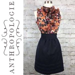 Anthropologie Girls From Savoy Orange & Navy Dress